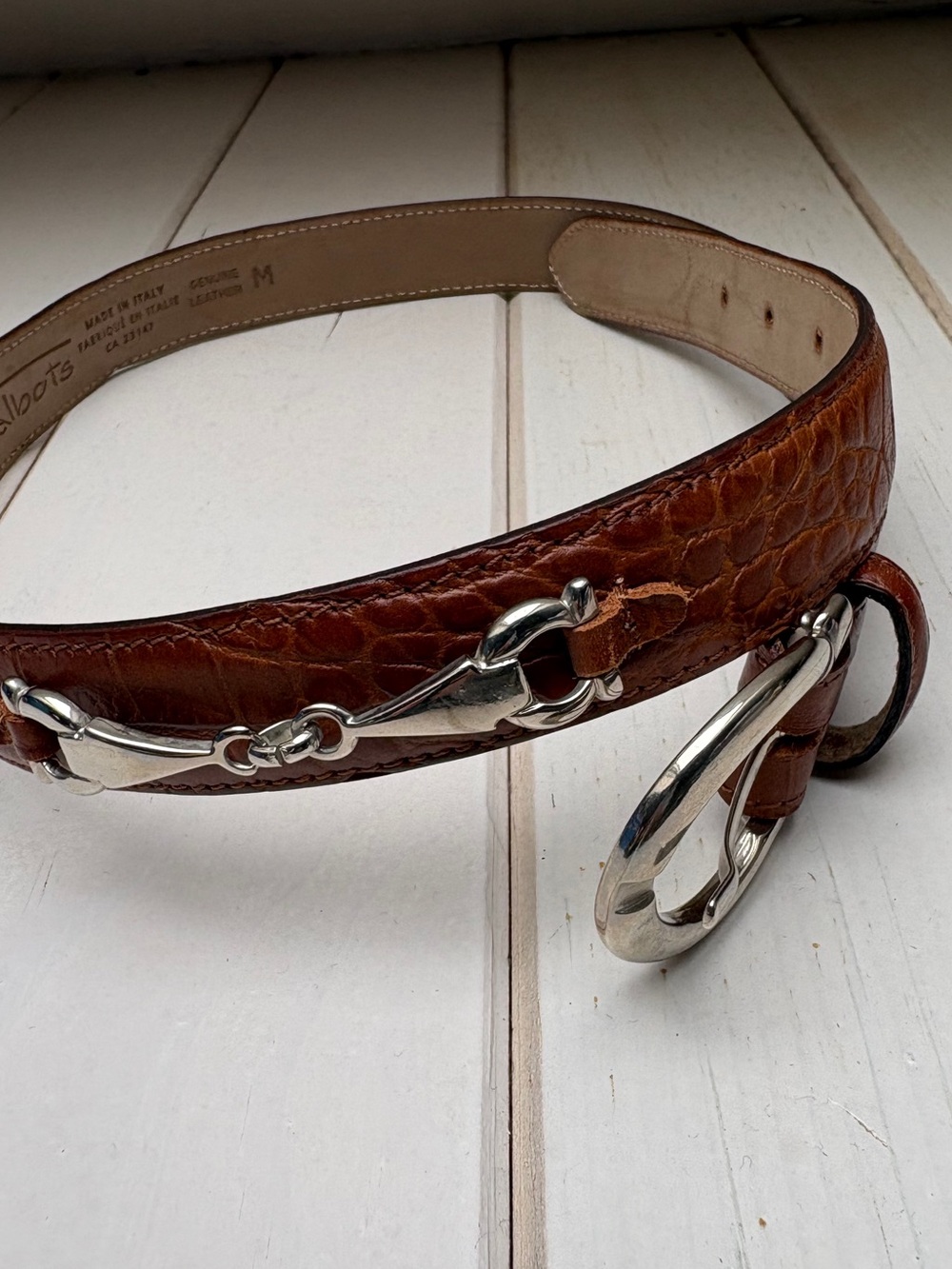 Talbots Horse-bit belt made in Italy